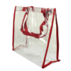 Clear PVC Tote Bag Red